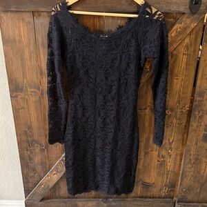 Jump Black Lace Long Sleeve Dress